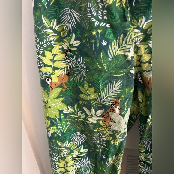 Printfresh pajamas pants jungle theme cheetah lemur jungle - Picture 2 of 4